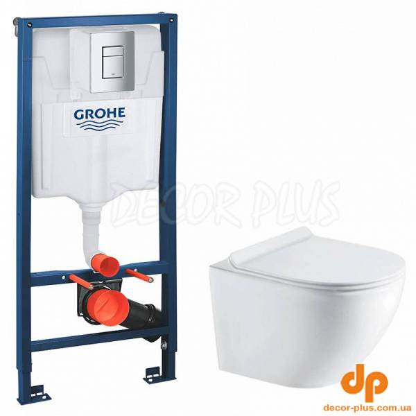 Комплект RAPID SL 38772+чаша підвісного унітаза ROUND Smart з сидінням Soft-close