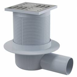 Трап зливний 105x105/50мм з бок. підвод., з гідрозатвором SMART