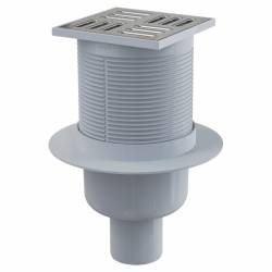 Трап зливний 105x105/50мм, прямим підведенням, гідрозатвором SMART