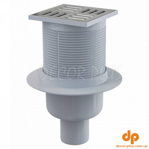 Трап зливний 105x105/50мм, прямим підведенням, гідрозатвором SMART