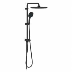 Душ система TEMPESTA CUBE 250, б/змішувача, чорний матовий