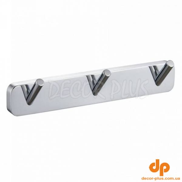 Планка CAPRI з гачками, хром (6653*3)