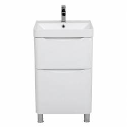 Шафка АМЕРИНА + раковина DEEP 50 , білий глянець, напольна