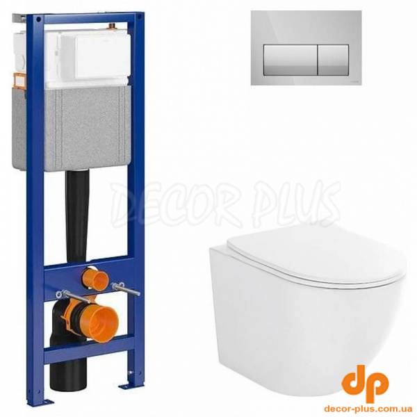 Набір С676 SYSTEM 40 мех. чаша підвіс. уніт. DESSE VORTEX +сид.дюр пов.пад.легко з'ємн+кнопка PRESTO 2 хром блиск