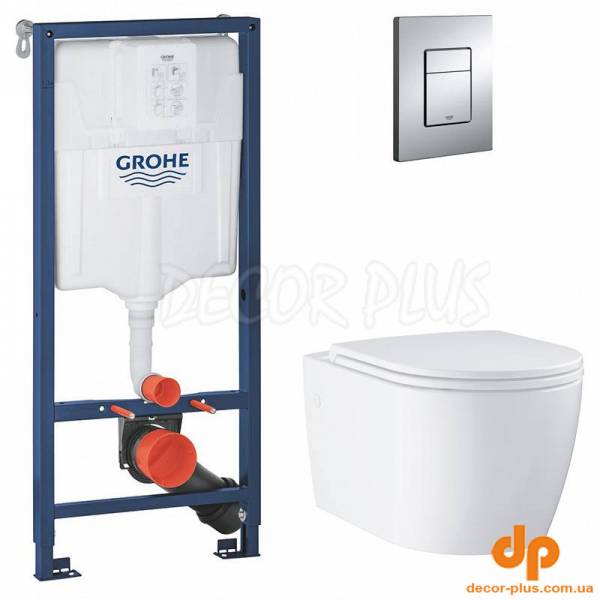 Набір BAU (Чаша підв унітаза +сидіння 103860SH00 + інсталяція 38536001+ кнопка 38732000