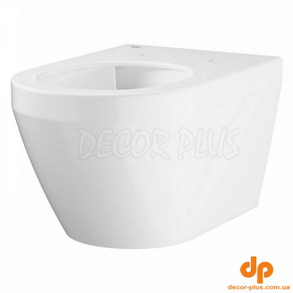 Чаша унітазу EURO 54см, безобідковий, змив Triple Vortex,  покриття HyperClean
