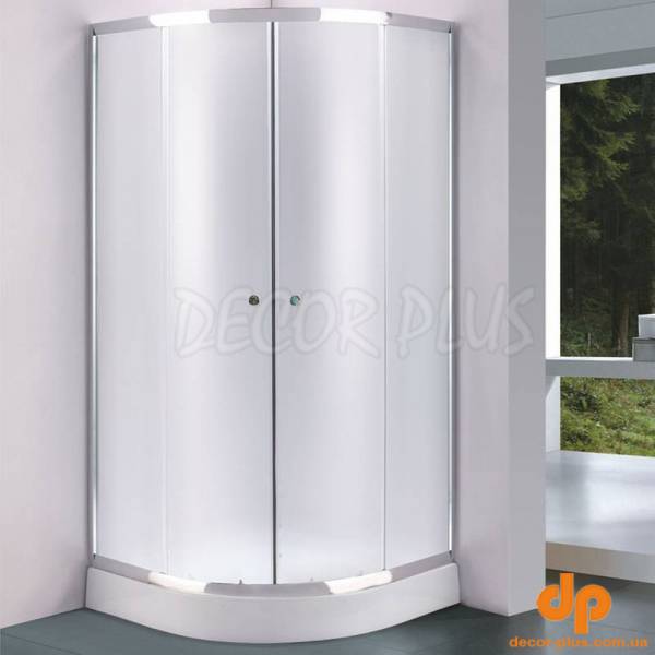 Душ кабіна START-531G напівкругла, 90х90 скло матове, профіль сатін + піддон + сифон