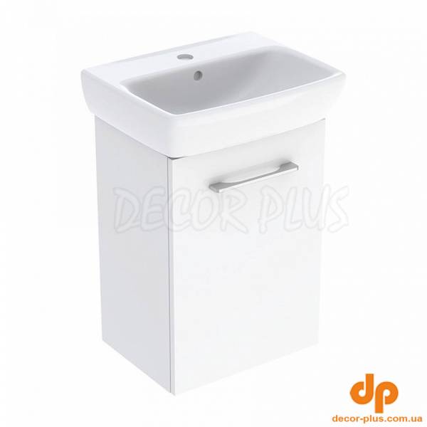 502.746.00.1 Комплект раковини Geberit Selnova Square з шафкою, одні двері 45см, Білий (1 сорт)