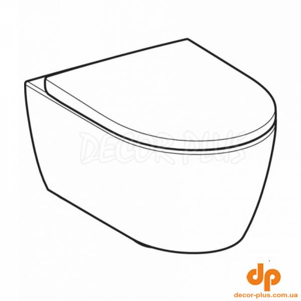 503.045.00.1 iCon Комплект підвісного унітазу воронкоподібний, закрита форма, TurboFlush, з кришкою дюропласт, Softclose та Quck