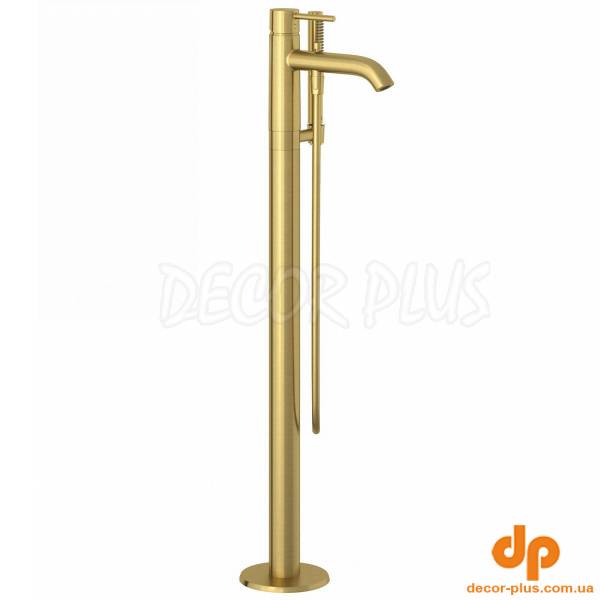 38590N076 BOZZ Змішувач для ванни, підлоговий монтаж, брашоване золото (1 сорт)