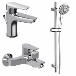 Набір B246 Змішувач Vero раковина+Змішувач Vero ванна/душ+Душ комплект Senti
