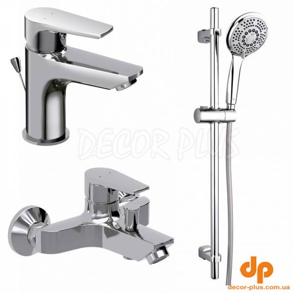 Набір B246 Змішувач Vero раковина+Змішувач Vero ванна/душ+Душ комплект Senti