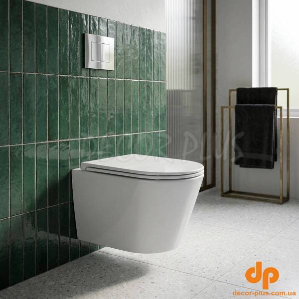 DCA0530111W Calma Унітаз підвісний 515x355x365mm з кришкою soft-close, Vortex Flush, білий глянець (1 сорт)