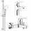 Набір змішувачів Grohe BauFlow UA121624S1, 3 в 1, хром