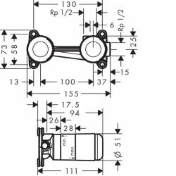 13623180 Внутрішня частина змішувача д/раковини (1 сорт)