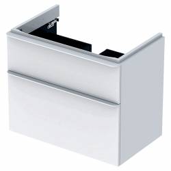 Шафка SMYLE SQUARE д/раковини 75см, 2 шухляди, білий глянець