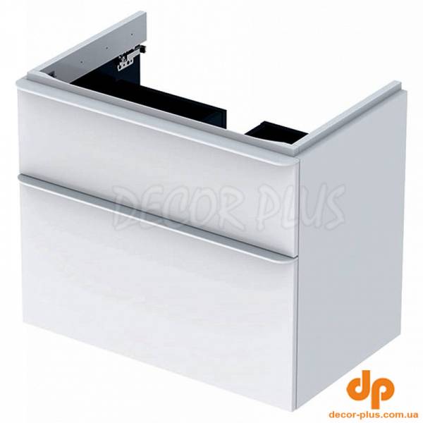 Шафка SMYLE SQUARE д/раковини 75см, 2 шухляди, білий глянець