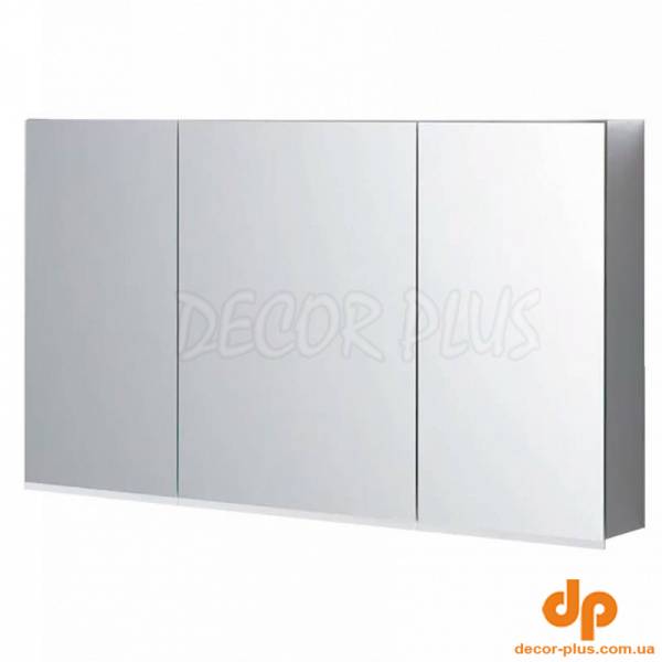 Дзеркальна шафка OPTION PLUS 120 см, з підсвіткою, з 3 дверцятами