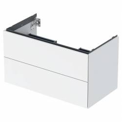 Шафка ONE  д/раковини 90 см, 2 шухляди,білий, глянцевий