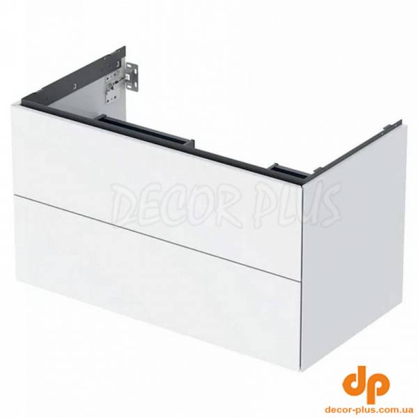 Шафка ONE  д/раковини 90 см, 2 шухляди,білий, глянцевий