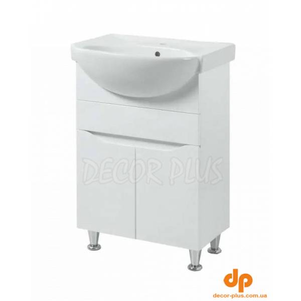 Шафка з умивальником T14 Пектораль Солас 56 білий D-Line
