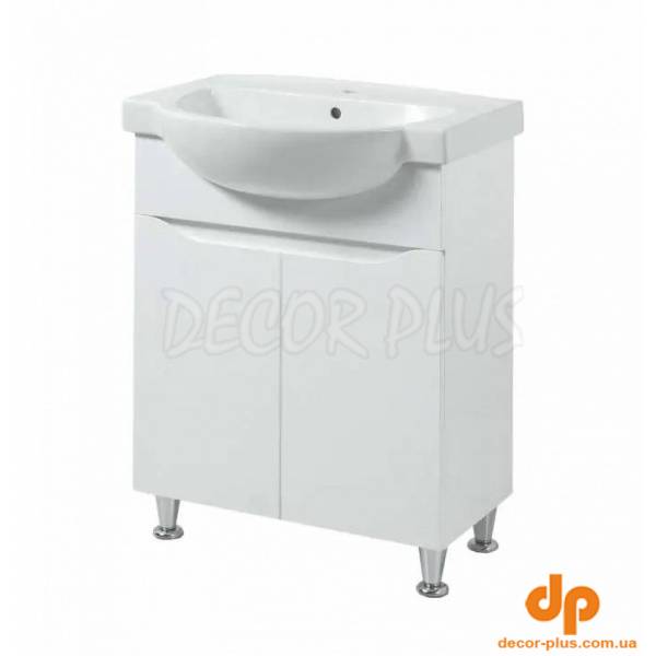 Шафка з умивальником Пектораль Фрея 65 білий D-Line