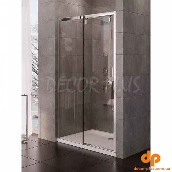 Душ двері PORTA 120х200см, L, розсув, скло прозоре, проф хром