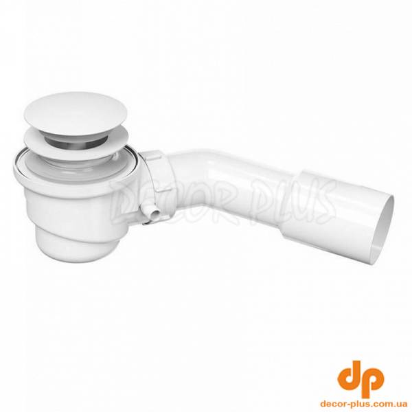 Сифон д/ванни вільностоячої з системою click-clack білий