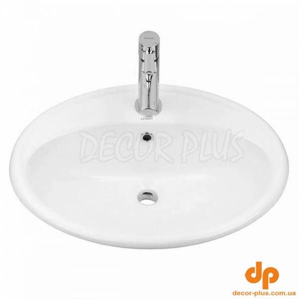 1511136 OVALE Раковина на стільницю без донного клапана 575х495x200 (1 сорт)
