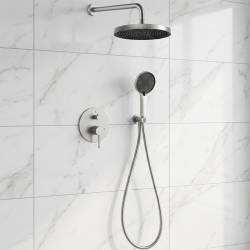 D117125001111BN Flow Душова система прихованого монтажу, на 2 споживачі, без термостату, brushed nickel (1 сорт)