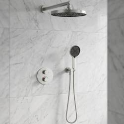 D117125011111BN Flow Душова система прихованого монтажу для душу, на 2 споживачі, з термостатом, brushed nickel (1 сорт)