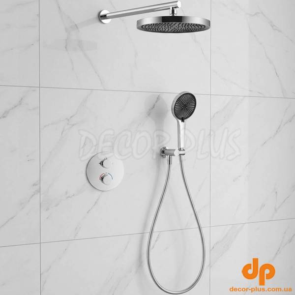 D117125011111C Flow Душова система прихованого монтажу для душу, на 2 споживачі, з термостатом, хром (1 сорт)