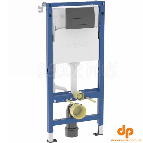 458.135.14.2 Duofix Комплект (3в1) інсталяції д/унітазу з кріпленням та клавішою Delta50 чорний мат (1 сорт)