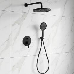 D117125001111MB Flow Душова система прихованого монтажу, на 2 споживачі, без термостату, чорний матовий (1 сорт)