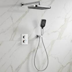 D117125011221C Flow Душова система прихованого монтажу для душу, на 2 споживачі, з термостатом, хром (1 сорт)
