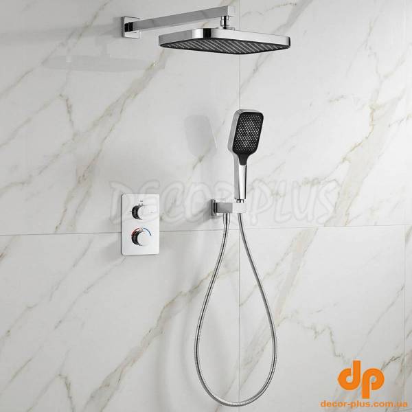 D117125011221C Flow Душова система прихованого монтажу для душу, на 2 споживачі, з термостатом, хром (1 сорт)