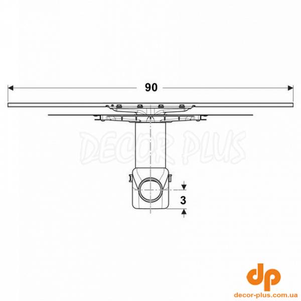 Дренажний канал CLEANLINE30 Basic висота гідрозатвора 30 мм, д/облицювання плиткою