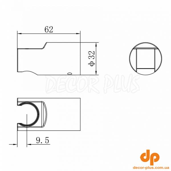 D113100000050BN Flow Душовий тримач, brushed nickel (1 сорт)