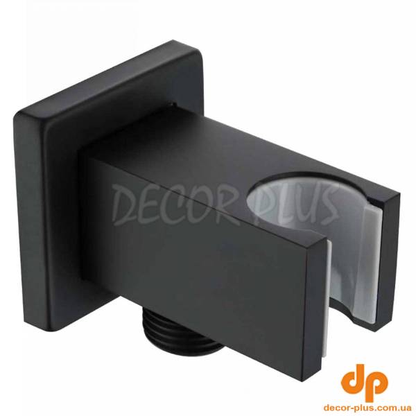 D113100000020MB Flow Підключення для душового шлангу з тримачем ручного душу, чорний матовий (1 сорт)