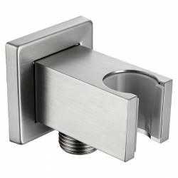 D113100000020BN Flow Підключення для душового шлангу з тримачем ручного душу, brushed nickel (1 сорт)