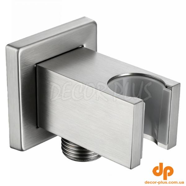 D113100000020BN Flow Підключення для душового шлангу з тримачем ручного душу, brushed nickel (1 сорт)