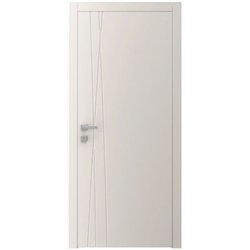 Двері міжкімнатні Ваші Двері AL 14 з фрезеруванням СЛОНОВА КІСТКА