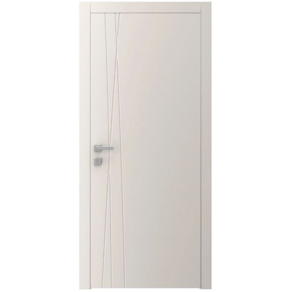 Двері міжкімнатні Ваші Двері AL 14 з фрезеруванням СЛОНОВА КІСТКА