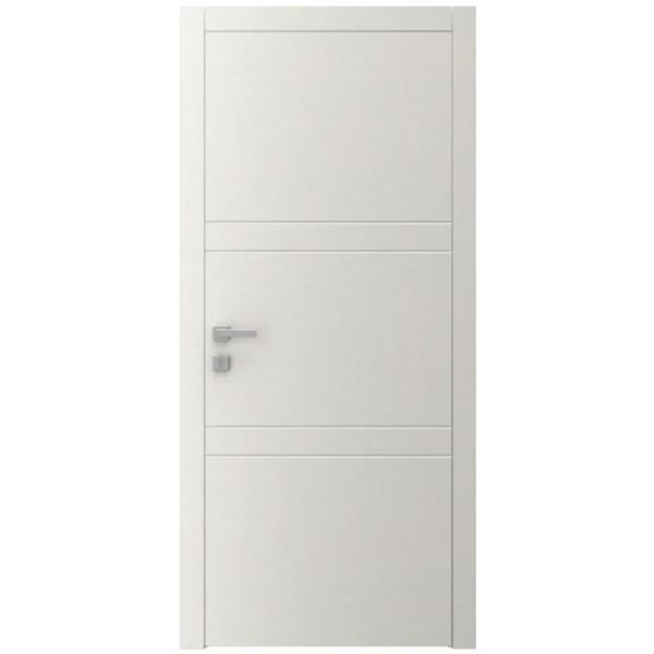 Двері міжкімнатні Ваші Двері AL 2.2 з фрезеруванням БІЛИЙ ШОВК