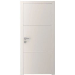 Двері міжкімнатні Ваші Двері AL 1.2 з фрезеруванням СЛОНОВА КІСТКА