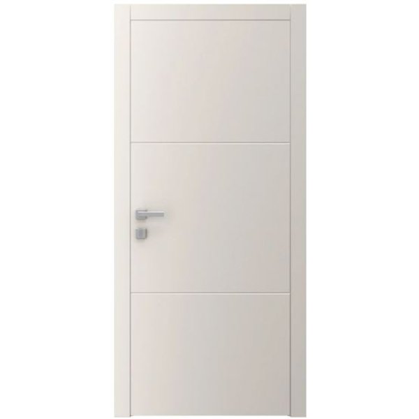 Двері міжкімнатні Ваші Двері AL 1.2 з фрезеруванням СЛОНОВА КІСТКА