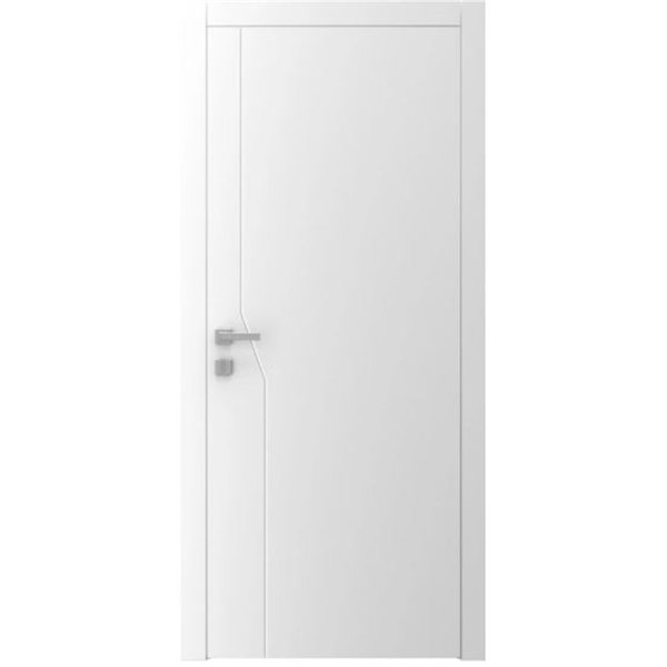 Двері міжкімнатні Ваші Двері AL 12 з фрезеруванням БІЛИЙ