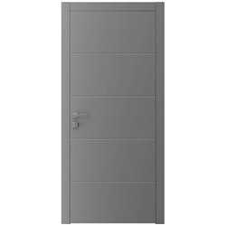 Двері міжкімнатні Ваші Двері AL 2 з фрезеруванням RAL 7004