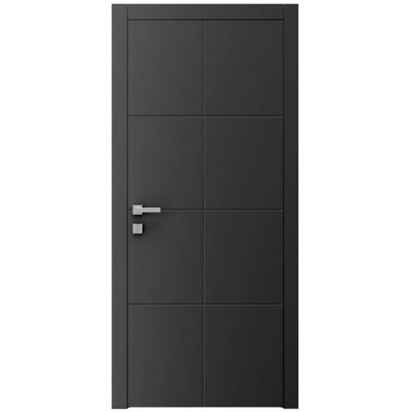 Двері міжкімнатні Ваші Двері AL 5 з фрезеруванням  ГРАФІТ