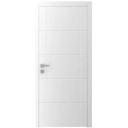 Двері міжкімнатні Ваші Двері AL 6 з фрезеруванням БІЛИЙ